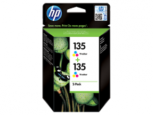 Картридж HP 135 цветной 2 шт для DeskJet 5743/ 5943/ D4163, Photosmart 8453/ D5063, PSC C3183/ С4183 (CB332HE)