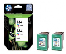 Картридж HP 134 цветной 2 шт для DeskJet 5743/ 5943/ D4163, Photosmart D5063, PSC 2353/ 2573 (C9505HE)