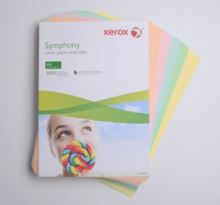 Бумага цветная А4 Xerox SYMPHONY Pastel, пастельные тона 5 цветов по 50 листов плотность 80 (496L94182)