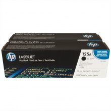 Набор 2 черных картриджей HP 125A для принтера HP Color LaserJet CP1215/ CP1515n/ CM1312/ CM1312nfi (CB540AD)