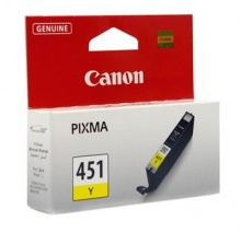 Картридж с чернилами Canon CLI-451Y (Yellow) для принтера Canon Pixma iP7240/ MG5240/ MG5540/ MG6340/ MG6440/ MG7140/ MX924 (6526B001)