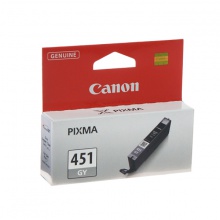 Картридж с чернилами Canon CLI-451GY (Grey) для принтера Canon Pixma MG5240/ MG5540/ MG6340/ MG6440/ MG7140/ MX924 (6527B001)