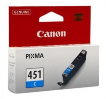 Картридж с чернилами Canon CLI-451C (Cyan) для принтера Canon Pixma iP7240/ MG5240/ MG5540/ MG6340/ MG6440/ MG7140/ MX924 (6524B001)