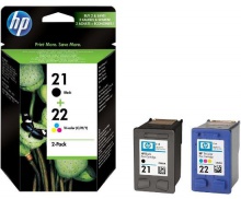 Набор картриджей HP 21 черный + 22 цветной принтера HP DeskJet 3940/ D1330/ D1415/ D1460/ D1520/ D2360/ D2460/ F2280/ F2290/ OfficeJet 4353/ J3640/ PSC 1408/ 1410/ 1415/ 1417 (SD367AE)