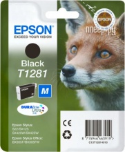 Картридж Epson T1281 принтера Epson Stylus S22/ SX125/ SX130/ SX420W/ 425W черный (C13T12814011)