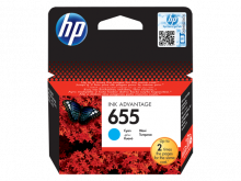 Картридж HP 655 принтера HP DeskJet 3525/ 4615/ 4625/ 5525/ 6525 синий (CZ110AE)
