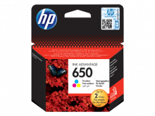 Картридж HP 650 принтера HP Advantage DeskJet 2515/ 2516/ 3515 цветной (CZ102AE)
